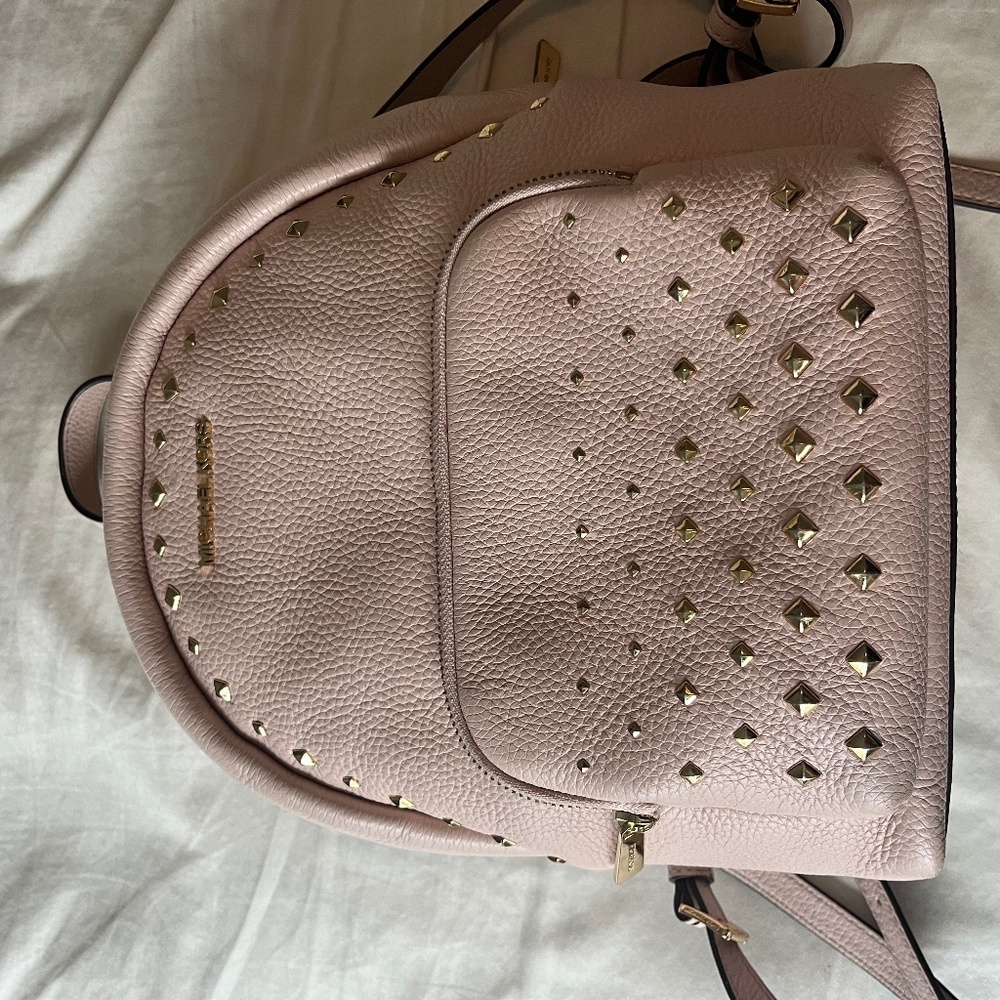 blush pink michael kors backpack